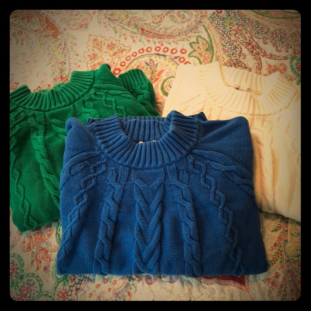 Three Talbots sweaters all size Large!
